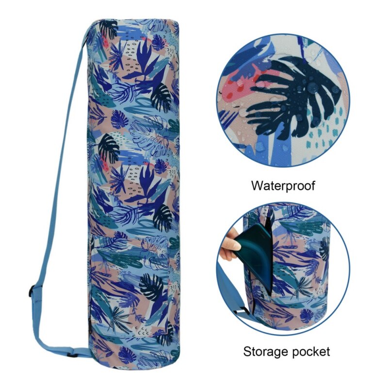 Gym Mat Case With Zipper Drawstring Bags Easy Carry Yoga Backpack Home Indoor Yoga Mat Storage Bag Printed Yoga Mat Bag Backpack
