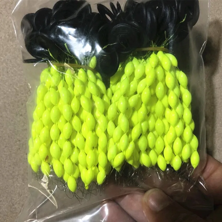 30Pcs/5packs Fishing Float Fishing Bobber 6 In 1 String Type Seven Star Float Foam Space Bean Fishing Line Stopper Buoys Tackle
