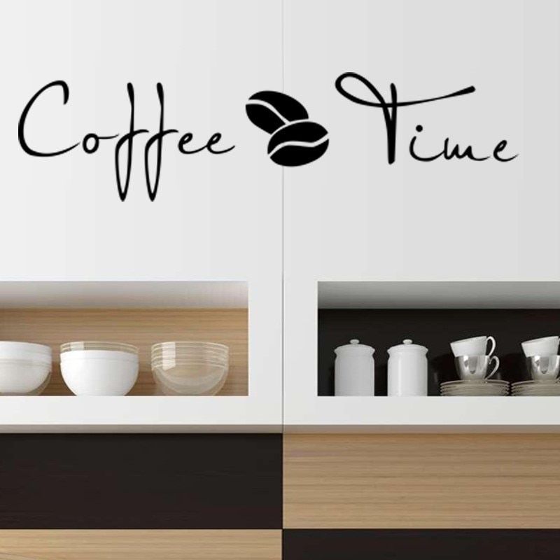 Ihomee coffee time vægklistermærker til kaffebar kunst mærkat køkken bar boligindretning