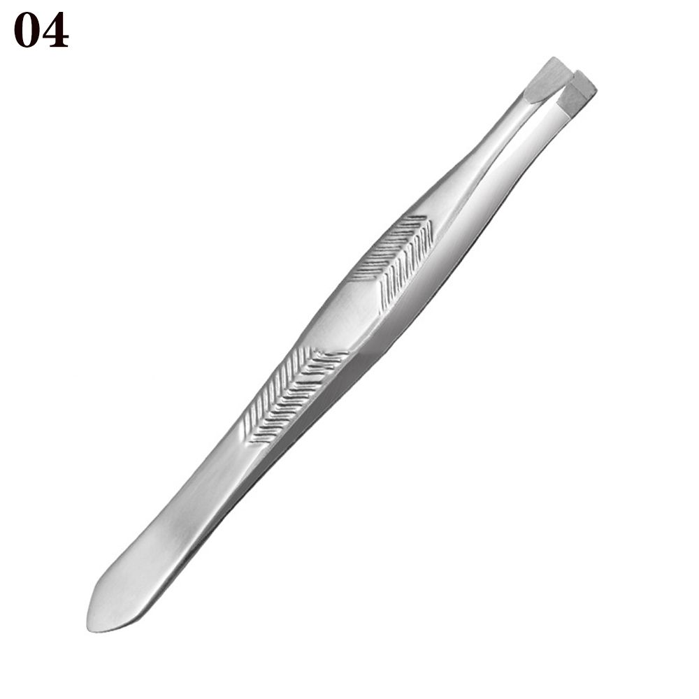 Polished Slant/Tip/Flat Multipurpose Ingrown Hair Removal Eyebrow Tweezers Beards Tool Plucking Eyebrows: green
