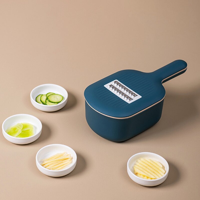 Groente Fruit Slicer Rasp Cutter Dunschiller Multifunctionele Rasp Met Afvoer Mand Keuken Chopper Slicer Keuken Accessoires