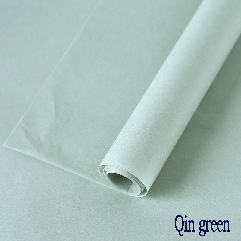 20pcs/set High 50*70cm Tissue Paper Flower Clothing Shirt Shoes Packaging Craft Paper Roll Wine Wrapping Papers: Qin green