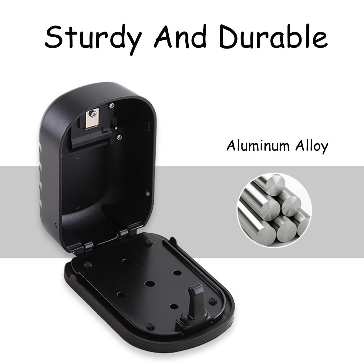 Weatherproof Key Safe Box 4 Digit Combination Key Storage Lock Box Indoor Outdoor Password Lock Hidden Keys Storage Box