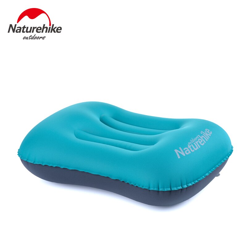Naturehike Inflatable Pillow Polyester TPU Air Pillow Ultralight Compressible Beach Pillow Portable Hiking Travel Pillow: Blue
