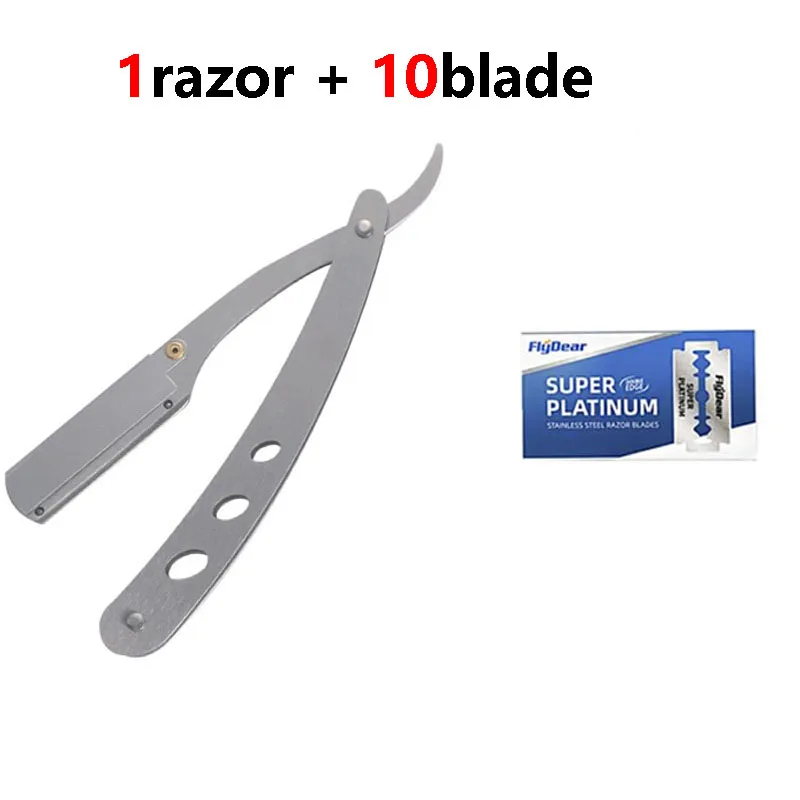 Männer Professionelle Barbier Rasierer Manuelle Rasierer Gerade Kante Edelstahl Rasierer Klapp Rasieren Rasur Mit Klinge