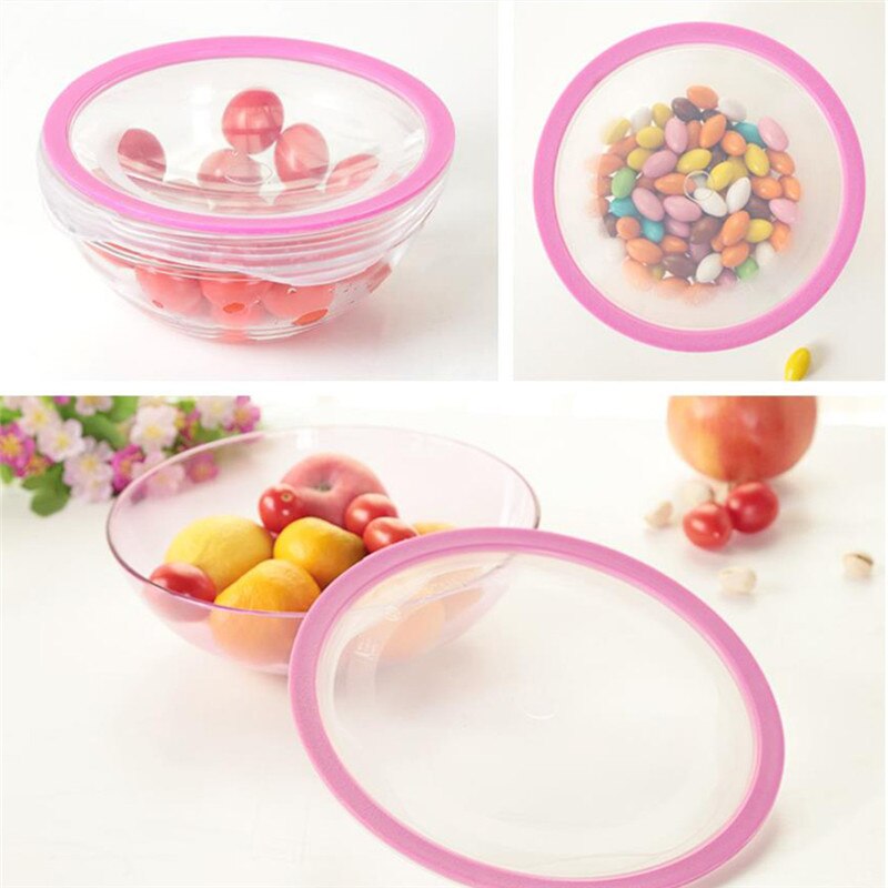 TTLIFE Food Wraps Reusable Silicone Food Fresh Keeping Sealed Covers Silicone Seal Vacuum Stretch Lids Saran Wraps Organization
