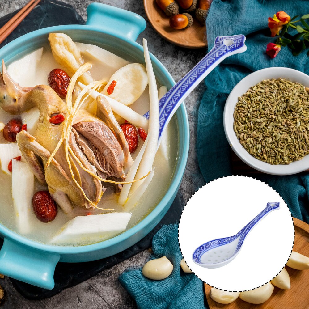 Cuchara sopera de cerámica para cocina, para exteriores, restaurante, hogar, 1 ud.