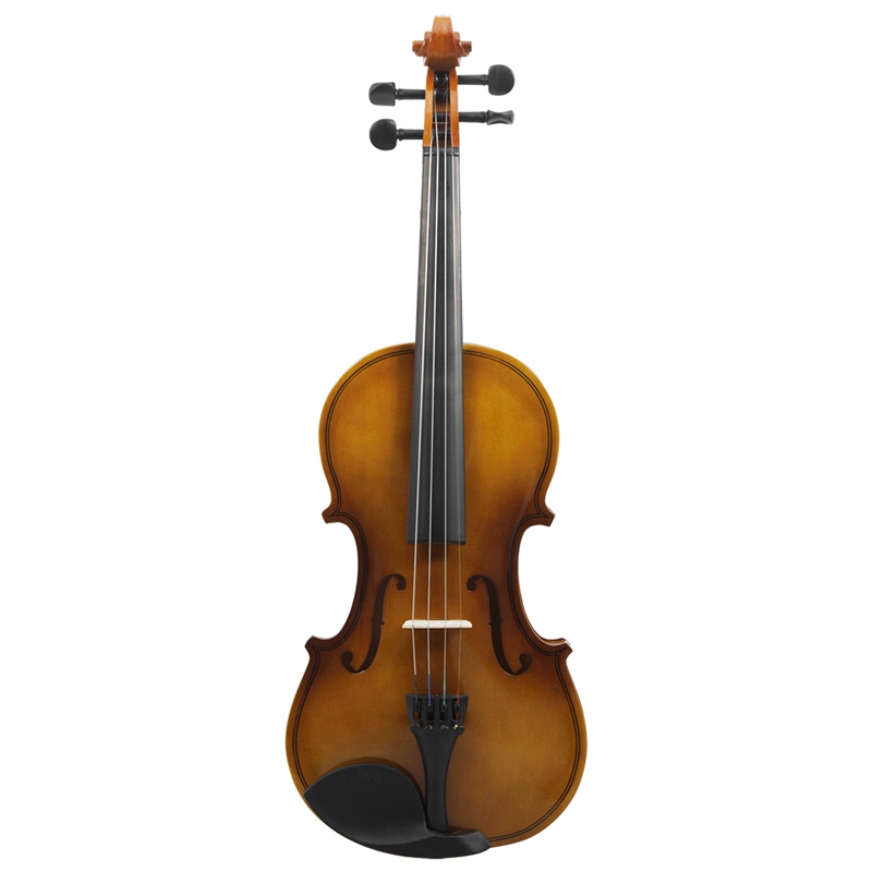 4/4 akustisk violin fiddletræ i fuld størrelse med etui bue rosin violin  #8