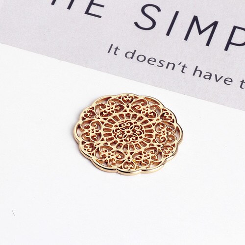 Diy ear jewelry accessories alloy simple geometric flower circle earrings earrings bracelet pendant pendant material: 1