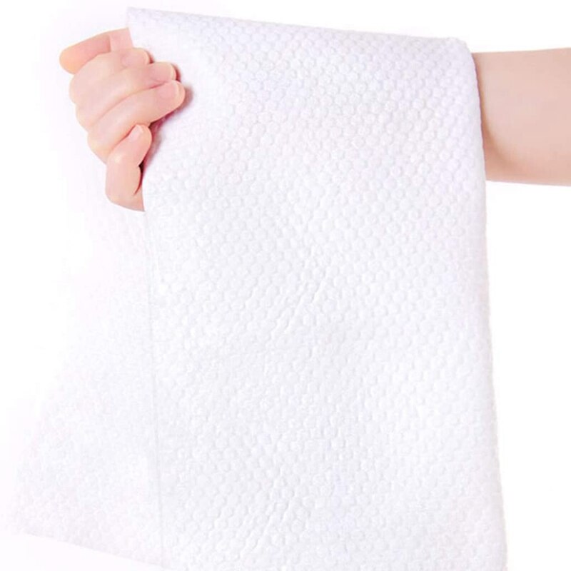 6 stuks wegwerpbadhanddoek, witte zachte badhanddoek, draagbare, ademende, dikke badhanddoek voor hotelreizen