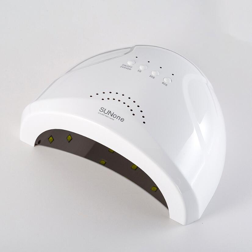 SUNone 48W UV LED Nail Lamp for Nails Dryer 30 pcs Led Nail Lamp for Curing UV Gel Nail Polish Varnish Lamp Nail Art Tool: SUNOne-White