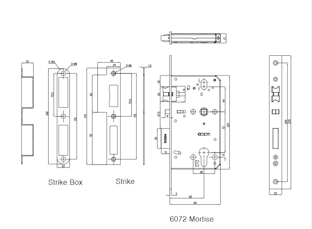 6072 European mortise – Grandado