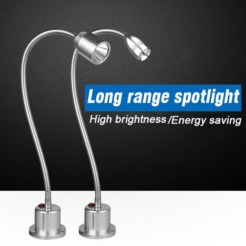 LED Remote Spotlight Machine Light 3W 5W 500mm Universal Hose Long Range High Spotlight 24V 220V Industrial Machine Goose Lamp