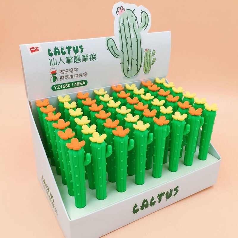 Kaktus nyhed viskelæder gummi grøn plante primær elev præmier salgsfremmende papirvarer salg