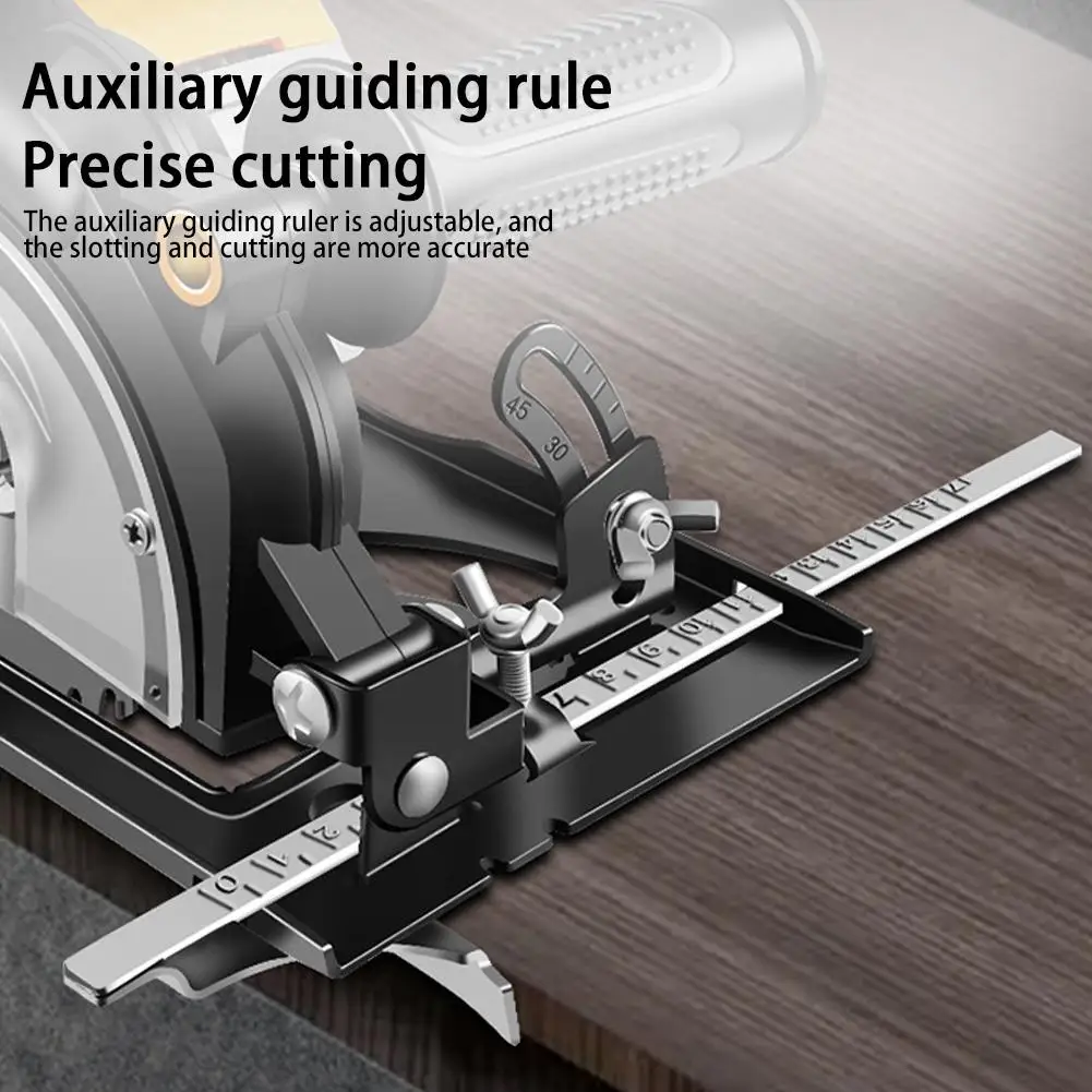 Dust Free 45° Adjustable Cutting Depth Positioning Bracket Angle Grinder Retrofit Cutting Machine Slotting Base for 100-125MM