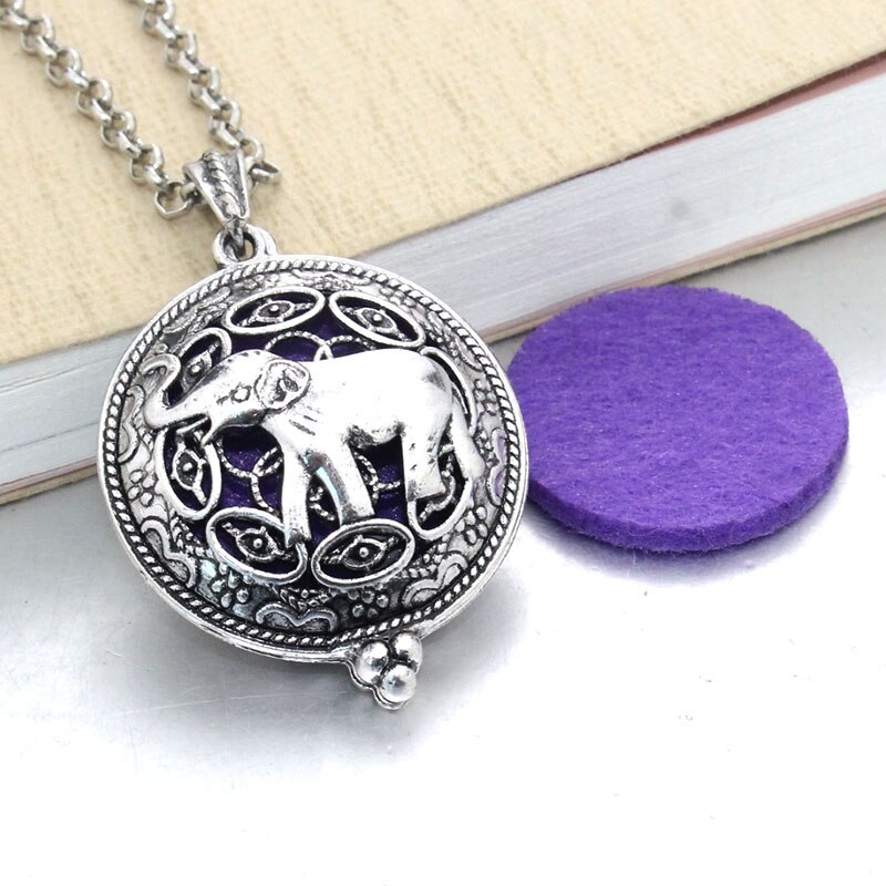 1pc 60cm Vintage Aromatherapy Perfume Essential Oils Diffuser Necklace Locket Necklace Pendant Dream Catcher Necklace 8534: B