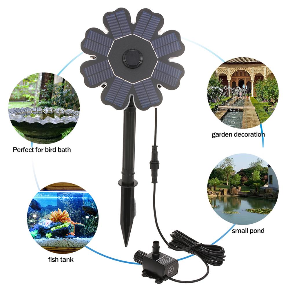 Zonne-energie Vogelbad Fontein Watervallen Drijvende Tuin Brushless Waterpomp Sproeier Zwembad Vijver Tuin Decoratie