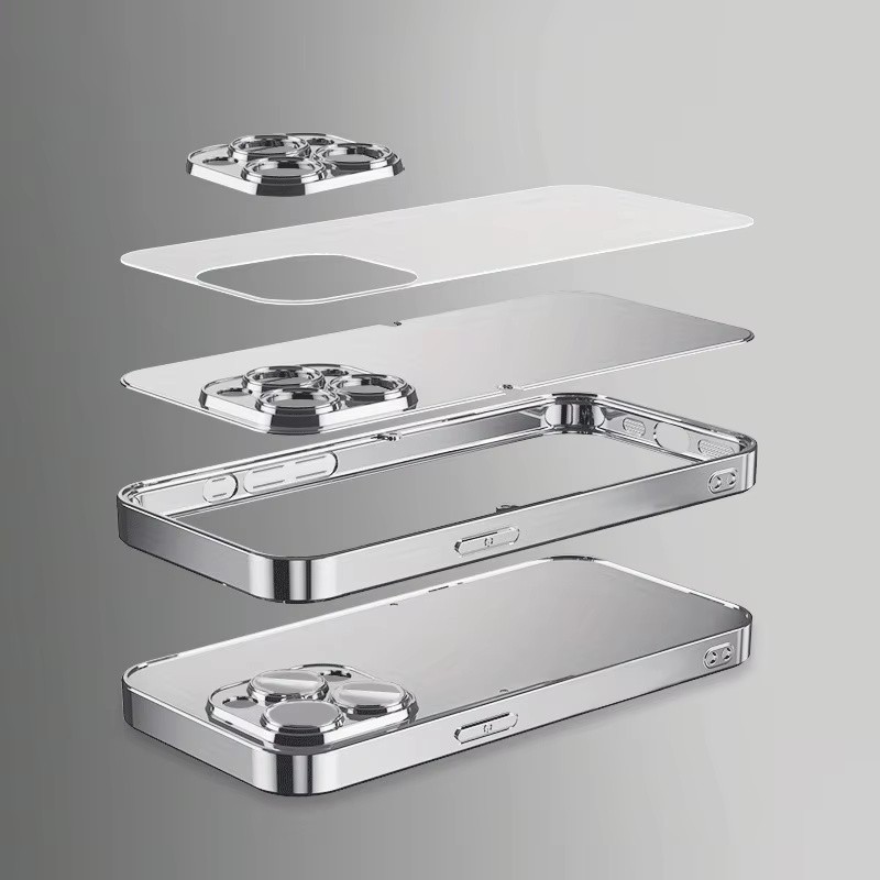 Handyhülle für iPhone 17 16e 16 15 14 13 12 Mini 11 Pro XS Max XR X 8 7 6 Air Plus Luxus-Abdeckung aus gehärtetem Glas