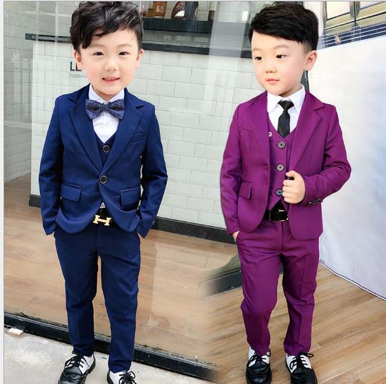 Pak Voor Jongen Kostuum Enfant Garcon Huwelijk Kids Trouwpak Blazer Jongens Pakken Voor Bruiloften Jongens 3 Stks/set