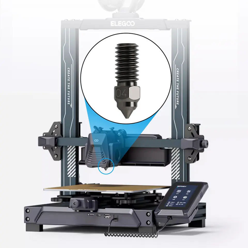 Nozzle For ELEGOO Neptune 4 Nozzle For Elegoo Neptune 4 pro Nozzles Brass Stainless Steel Hardened 0.2 0.4 0.6 0.8 1.0mm