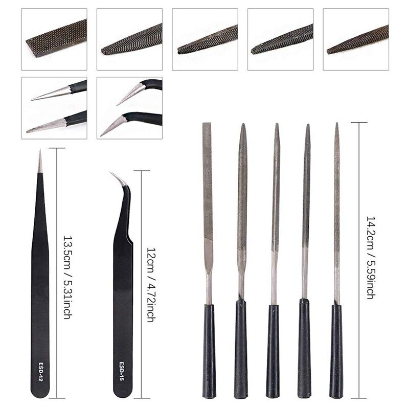 43 PCS Model Tools Kit Modeler Basic Tools Craft Set Hobby Building Tools Kit for Gundam Car Model Building Repairing and Fixing