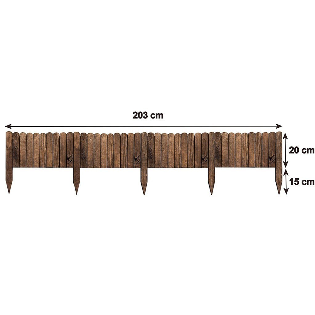 Borde enrollable de madera para decoración de jardín, cerca fácil de enchufar, decoración para jardín al aire libre