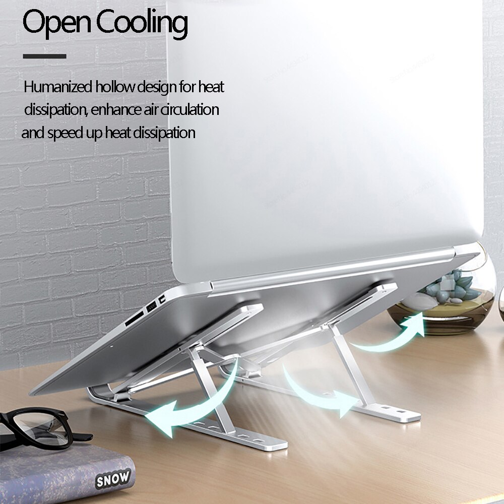 Laptop Holder for MacBook Air Pro 13 Retina Notebook Laptop Stand Bracket Foldable Aluminium Alloy Laptop Holder for PC Notebook