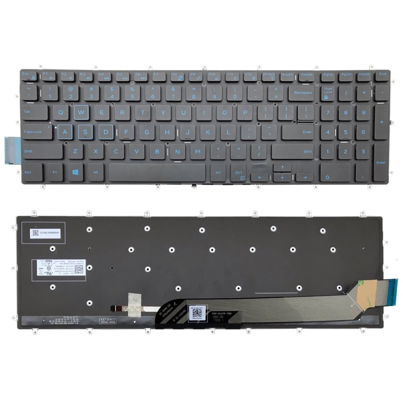 US English Backlit Laptop Keyboard Replacement for Dell G3 15 3590 3579 3779 G5 15 5590 G7 15 7588 17 7790 G7 15 7590
