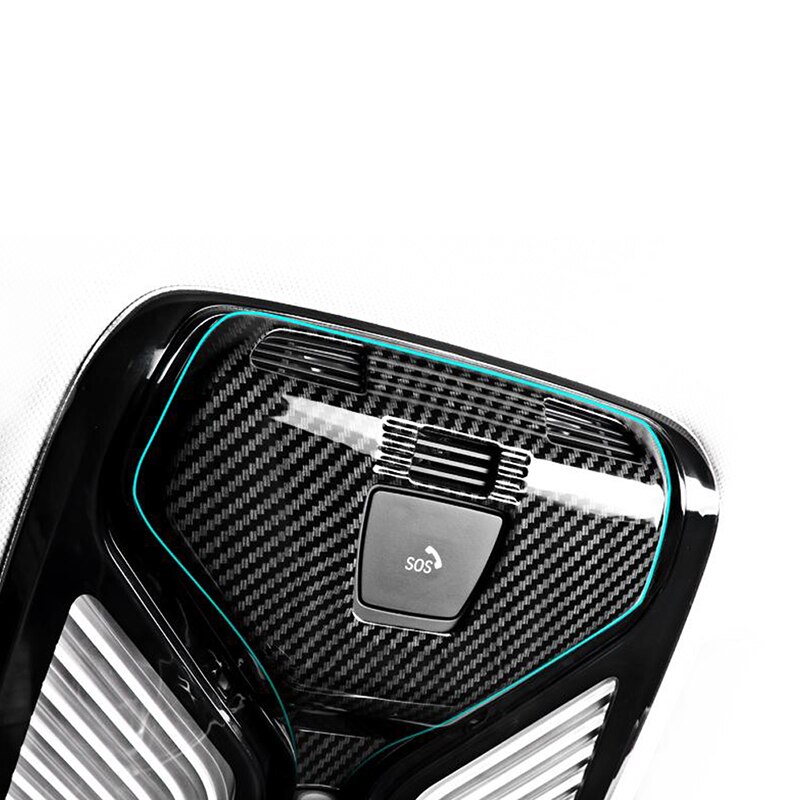 Carbon Fiber Abs Auto Dak Leeslamp Licht Panel Trim Cover Sticker Voor Bmw X5 G05 X7 G07 Auto Interieur Accessoires