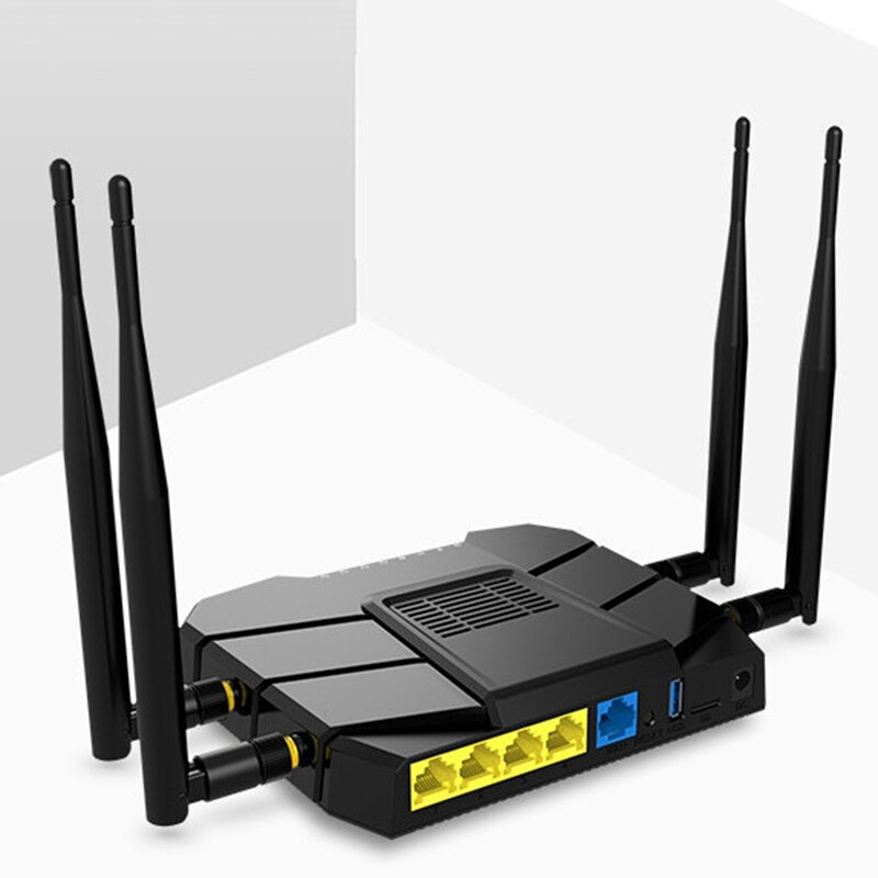 WiFi Router Dual Gigabit Wireless Internet Router AC1200 High Speed Internet Router for Home,with SD Card Slot US Plug