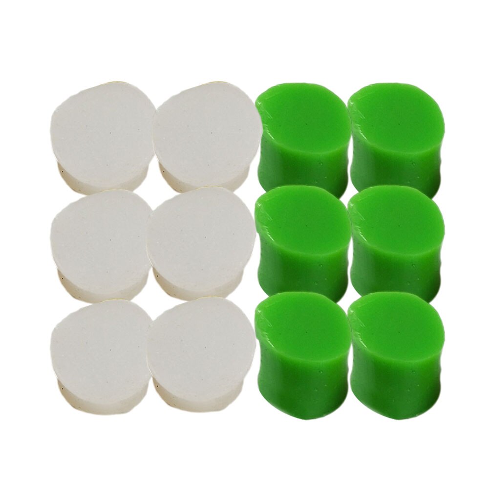 12 Stuks Oordopjes Beschermende Oordoppen Silicone Soft Waterdicht Anti-geluid Oordopjes Protector Zwemmen Douchen Water Sport: White Green