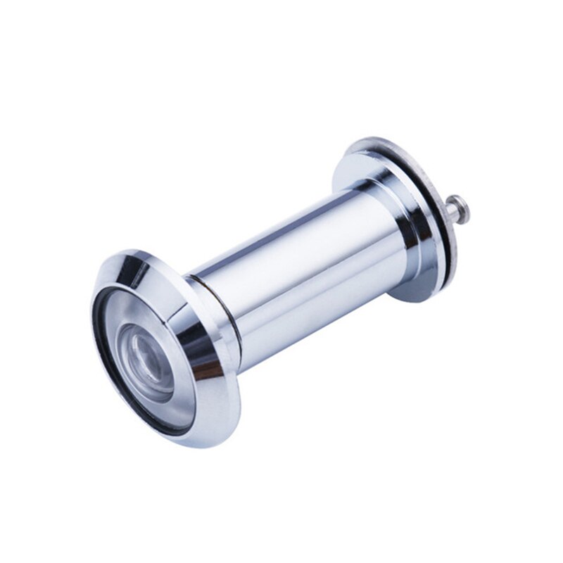 Veiligheid Deur Eye Spy Hole Kijkgaatje Viewer Hoek Verstelbare Glazen Lens Beveiliging Privacy Cover Deur Hardware: Zilver