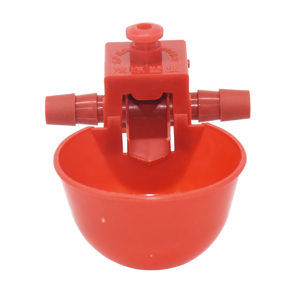 50 Sets 10 MM Red Quail Waterer Animal Feeders Automatic Bird Coop Feed Poultry Chicken Fowl Drinker Water Drinking Cups