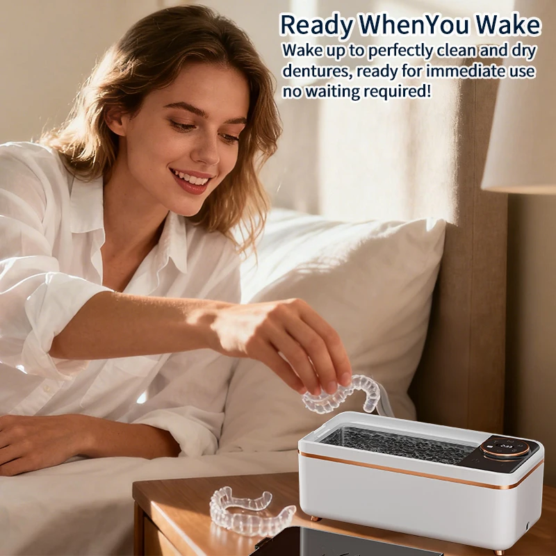 45KHz Soundwave Ultrasonic Cleaner, Multifunctional Deep Cleaning for Glasses, Dentures, Jewelry, Makeup Brushes, Home Appliance