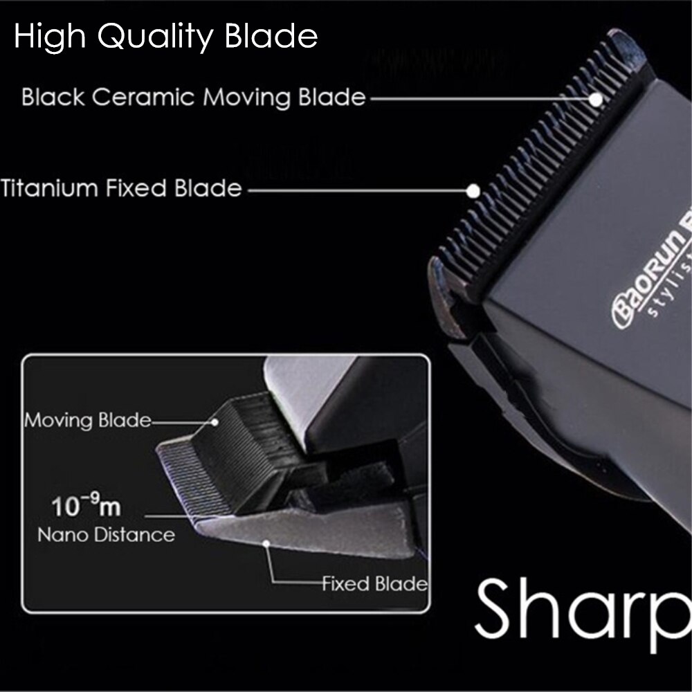 110-240V Electric Hair Clipper for Men Baby Rechargeable Beard Trimmer Cutter Hair Cutting Machine Ceramic Blade