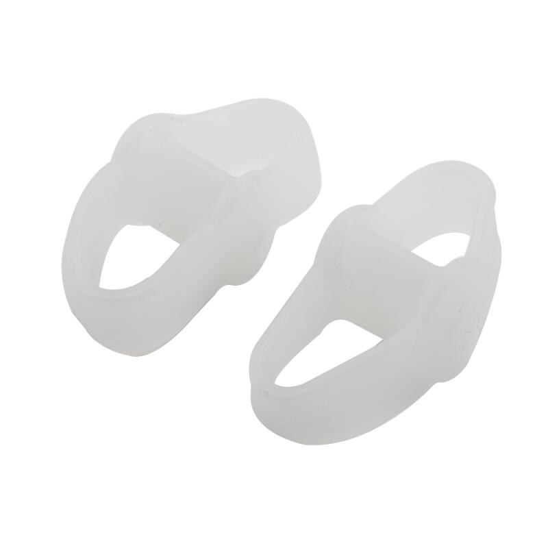 1 par silicona con Gel para pies dedos dos agujeros separador dedo pulgar Valgus juanete Protector ajustador Hallux Valgus protección cuidado de los pies