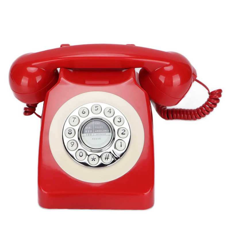 Teléfono Fijo Retro Vintage para el hogar, teléfono fijo clásico antiguo, de escritorio, fijo, con cable, para decoración de oficina, cafetería y Bar