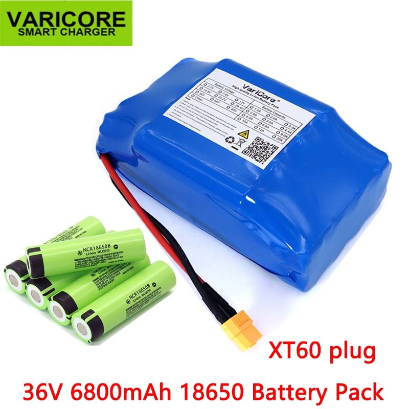 Batteria al Litio VariCore 36V 6.8Ah 6800mAh per Scooter Elettrico Autobilanciante a 2 Ruote, Compatibile con Modelli 18650