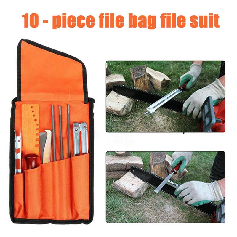 10 stuks/set kettingzaag slijper vijlset huishoudelijke handtas gereedschap messen slijpen vijl vijlset speciaal slijpen zaagvijlen gereedschap