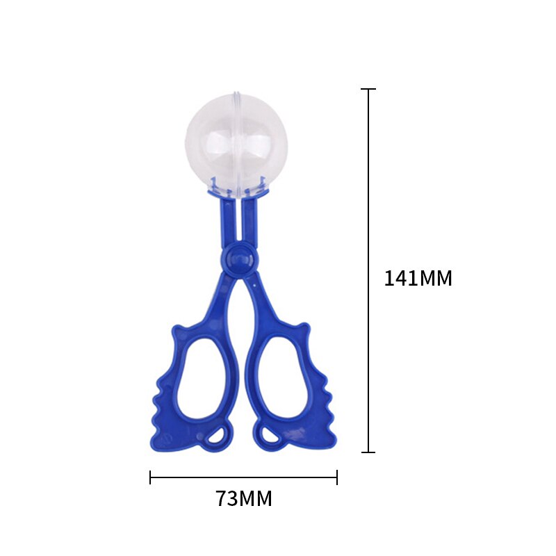 Tijeras de plástico para atrapar insectos, pinzas para niños, herramienta práctica, 1 unidad: Blue