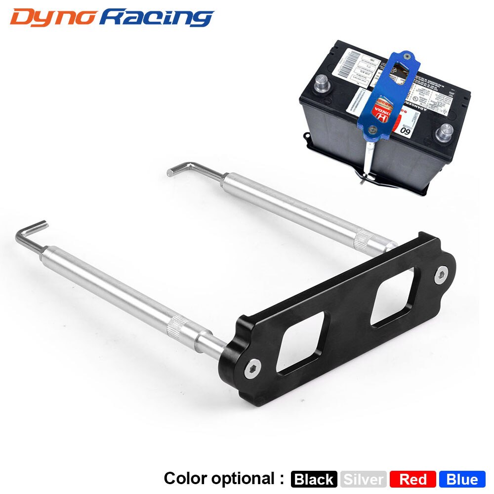 Aluminum Battery Tie Down Kit Hold Down Rod With Stainless Tray Hooks Fit For Acura Integra RSX For Honda Civic / CRX S2000