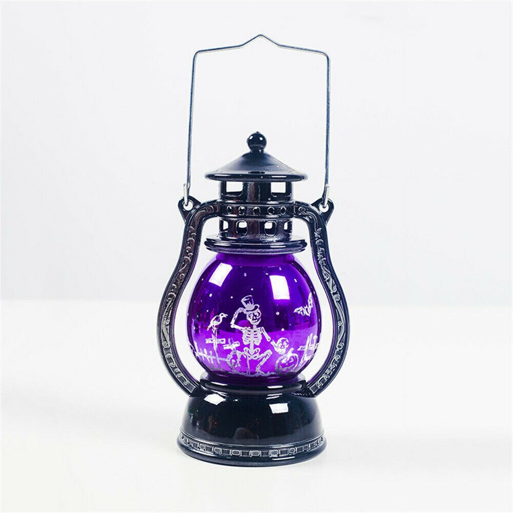 Halloween Hängen Party Licht Dekoration Laterne LED Lampe Schläger Skelette Hexe: Olive