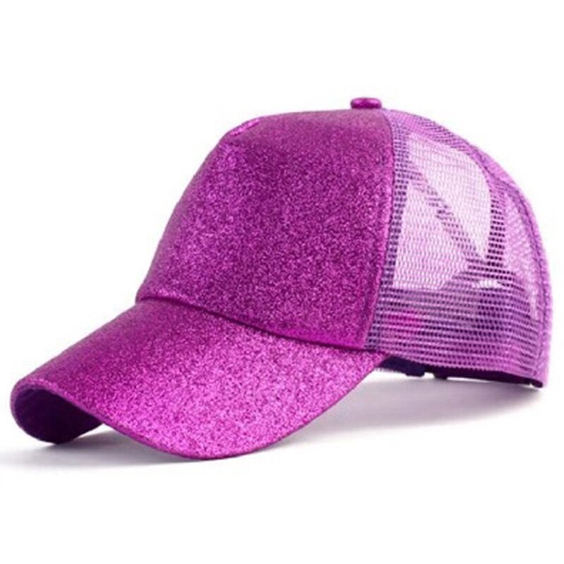 Glitter Ponytail Baseball Cap Women Snapback Hat Mesh Caps Messy Bun Summer Hat Female Hip Hop Hats Casquette: 09