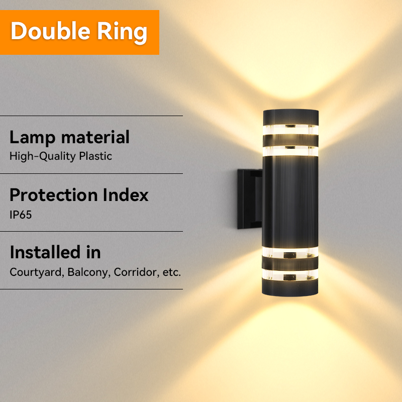 LED Outdoor Wandlampen E27 Up Down Buitenmuur Blaker IP65 Waterdichte Led Blaker Lamp voor Veranda Voordeur Tuin Wandlamp: Licht Groen / Cold White