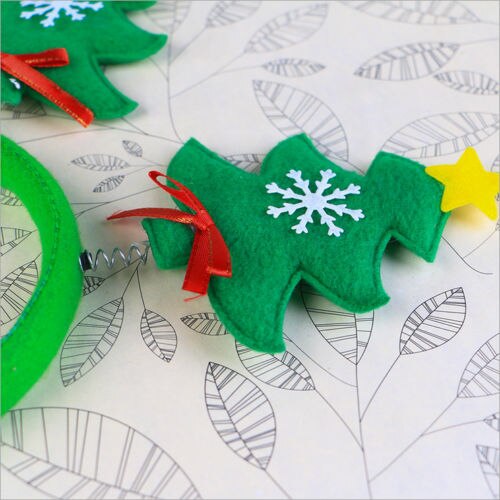 Stylish Christmas Tree Women Girls Cute Headband Hairband Head Band Unique Festival Hair Band Accessories Christmas: Style 2 Green