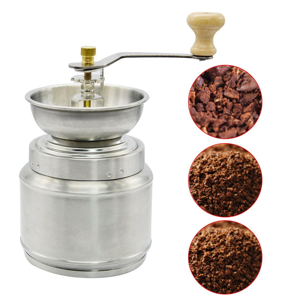 Huishoudelijke Handmatige Koffiemolen Spice Moer Koffieboon Kruid Rvs Molen Met Verstelbare Hand Crank Tool