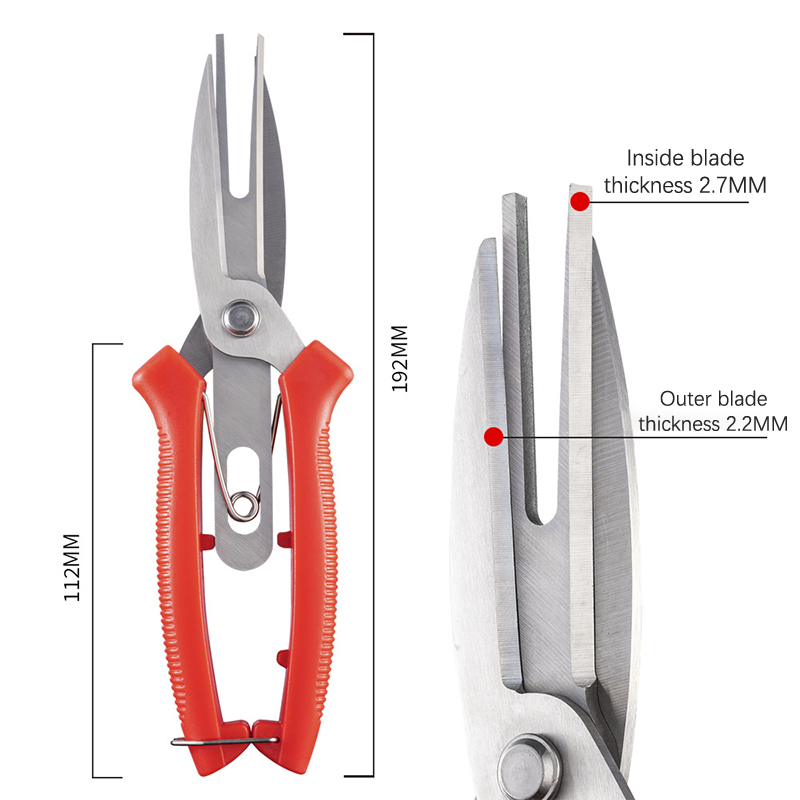 Agriculture Thinning Scissors Double-port Fruit And Flower Thinning Shears Multi-use Pruning Fruit Tree Pruning Garden Tools