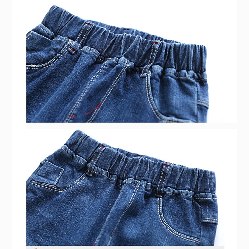 Teenager drenge jeans efterår børn bukser afslappet blå bomuld mid elastisk talje bukser til dreng jeans børn tøj