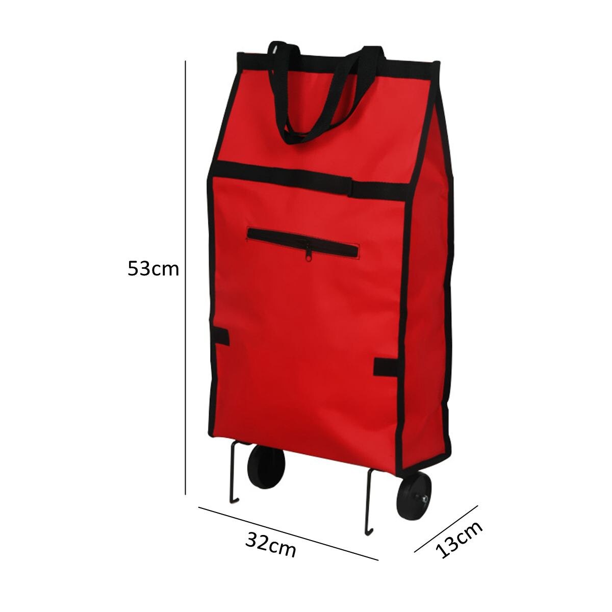 Folding Shopping Cart Laundry Grocery Trolley Handcart Market Bag Portable Shopping Trolley Bag With Wheels Rolling Oxford