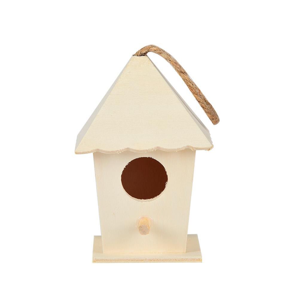 1/2 pcs Bird Box Assembled Wooden Outdoor Bird House DIY Nest Dox Nest House Bird House Bird House Wooden Box: 1pc